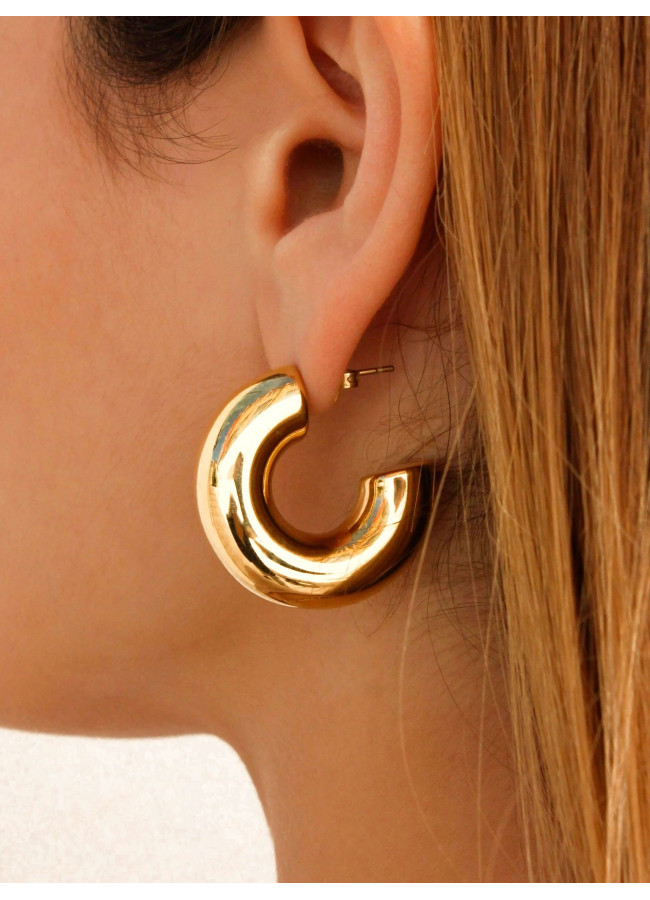 RUSSEL GOLD HOOP EARRINGS
