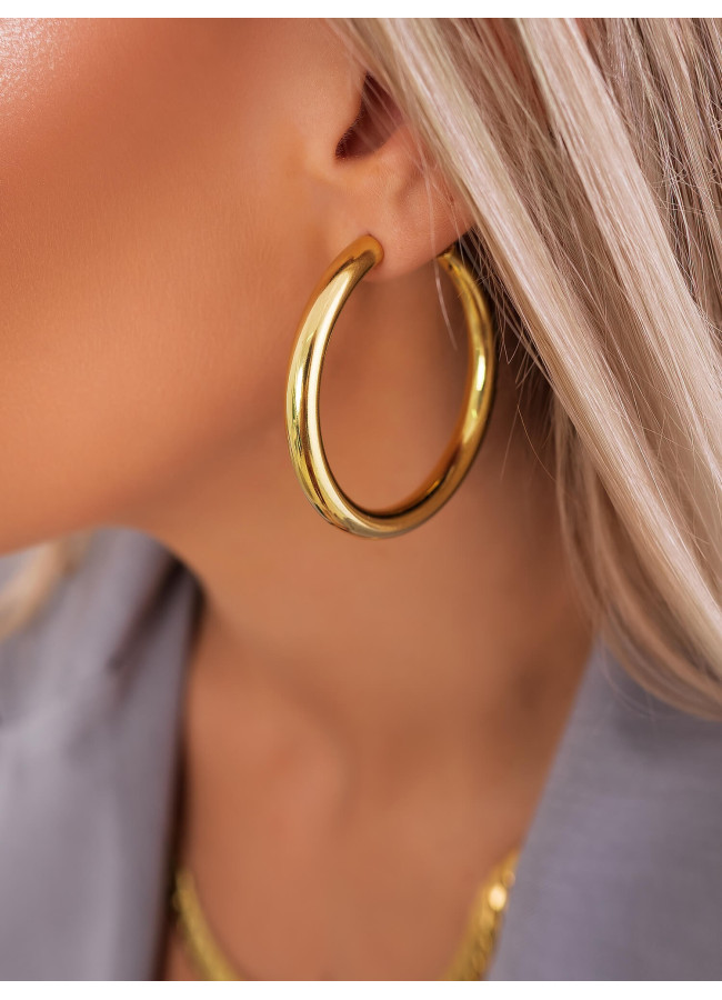 GOLD HOOP EARRINGS JASTIN