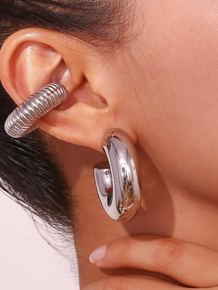 BETHSAB SILVER SPIRAL EARCUFF