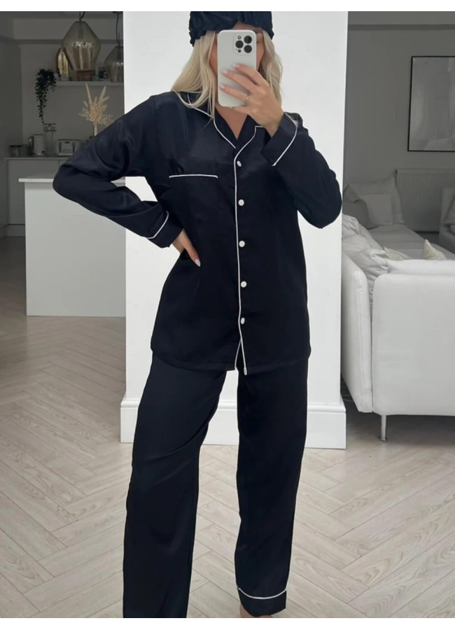 MILLER BLACK SATIN PYJAMA