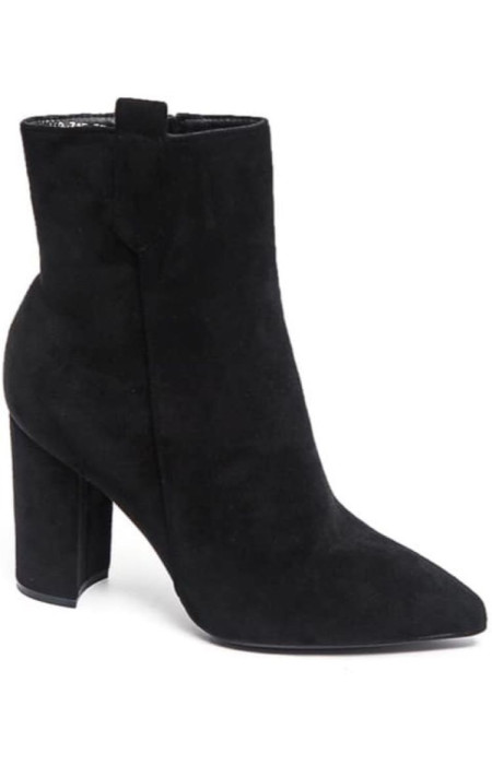 AARON SUEDE BLACK ANKLEBOOTS