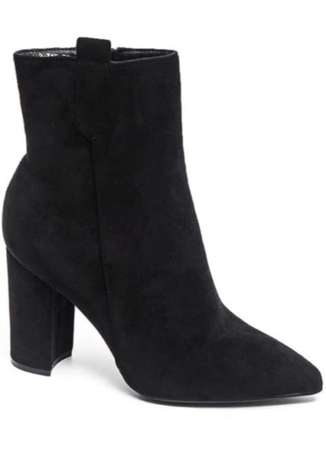 AARON SUEDE BLACK ANKLEBOOTS