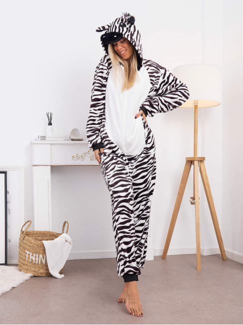 ΟΛΟΣΩΜΗ ΠΥΤΖΑΜΑ ONESIE - ZEBRA