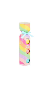 RAINBOW BATH BOMB FIZZER CRACKER GIFT SET BUBBLE T