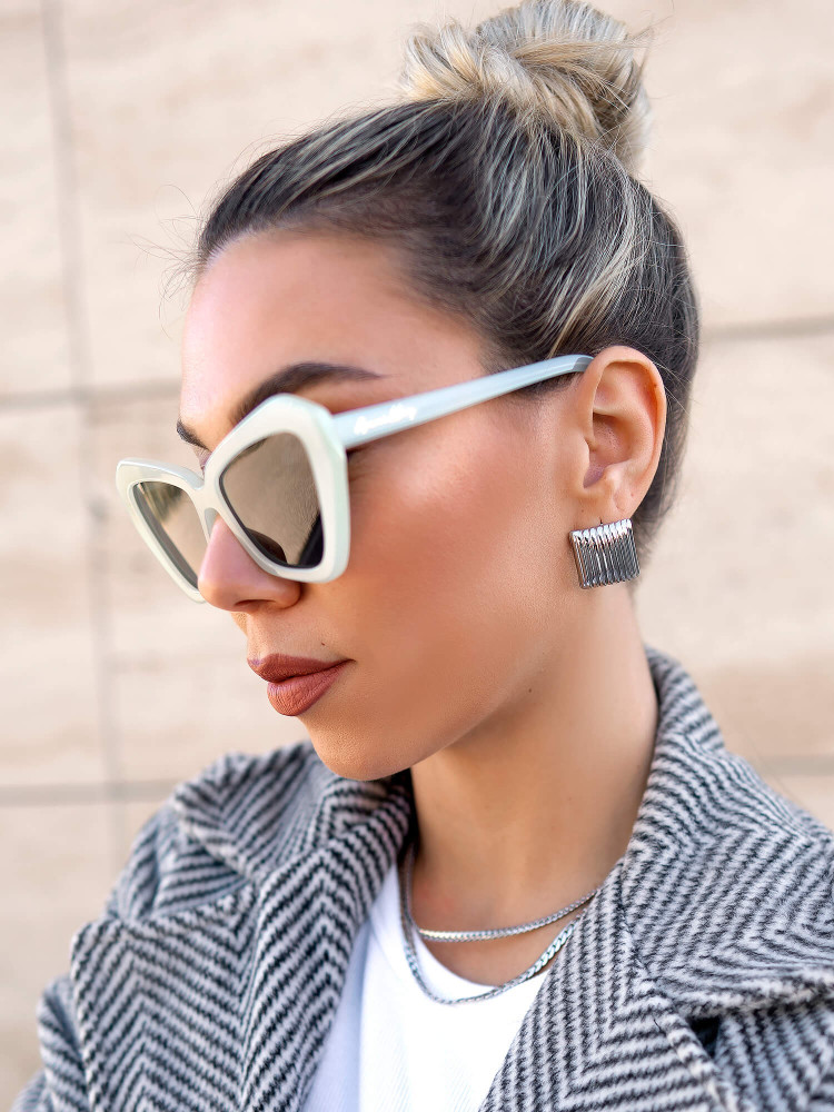 ROCH SILVER SQUARE EARRINGS