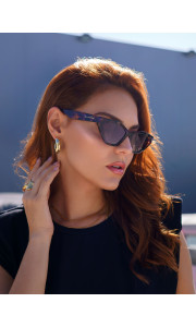 ANNAKEY POLY PURPLE LEOPARD SUNGLASSES