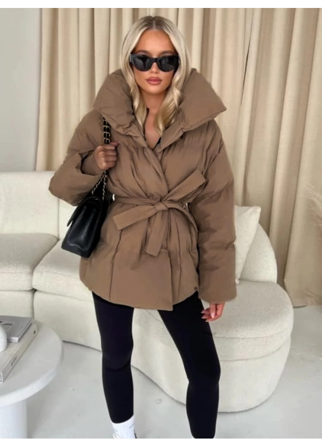 VERGEL CAMEL PUFFER JACKET