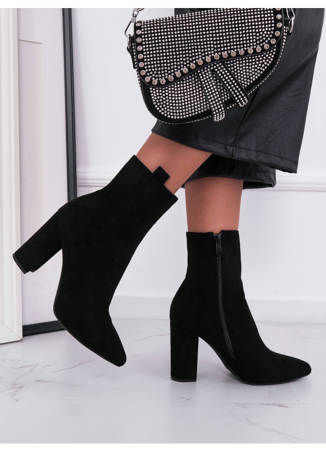 AARON SUEDE BLACK ANKLEBOOTS