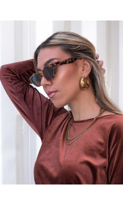 ANNAKEY POLY LEOPARD SUNGLASSES