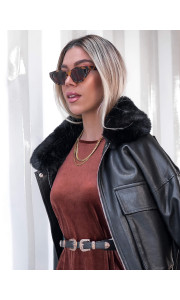ANNAKEY POLY LEOPARD SUNGLASSES