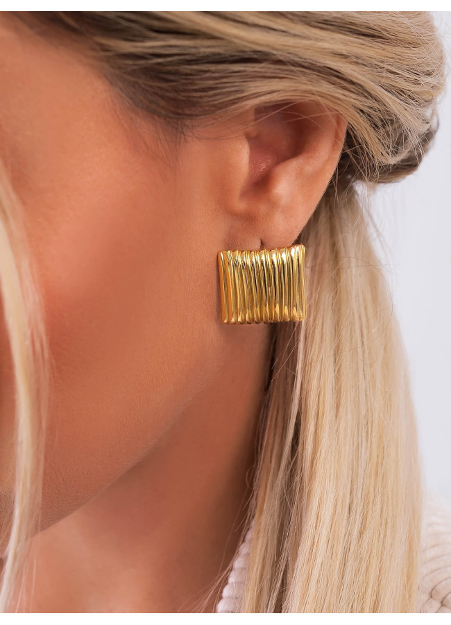 ROCH GOLD SQUARE EARRINGS