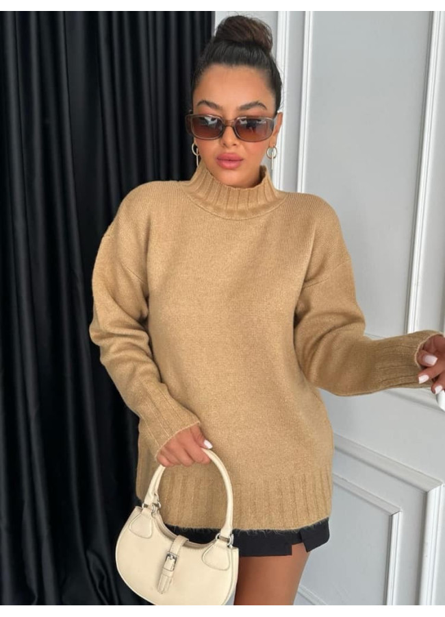 CAMEL KNITTED BLOUSE - SARPA