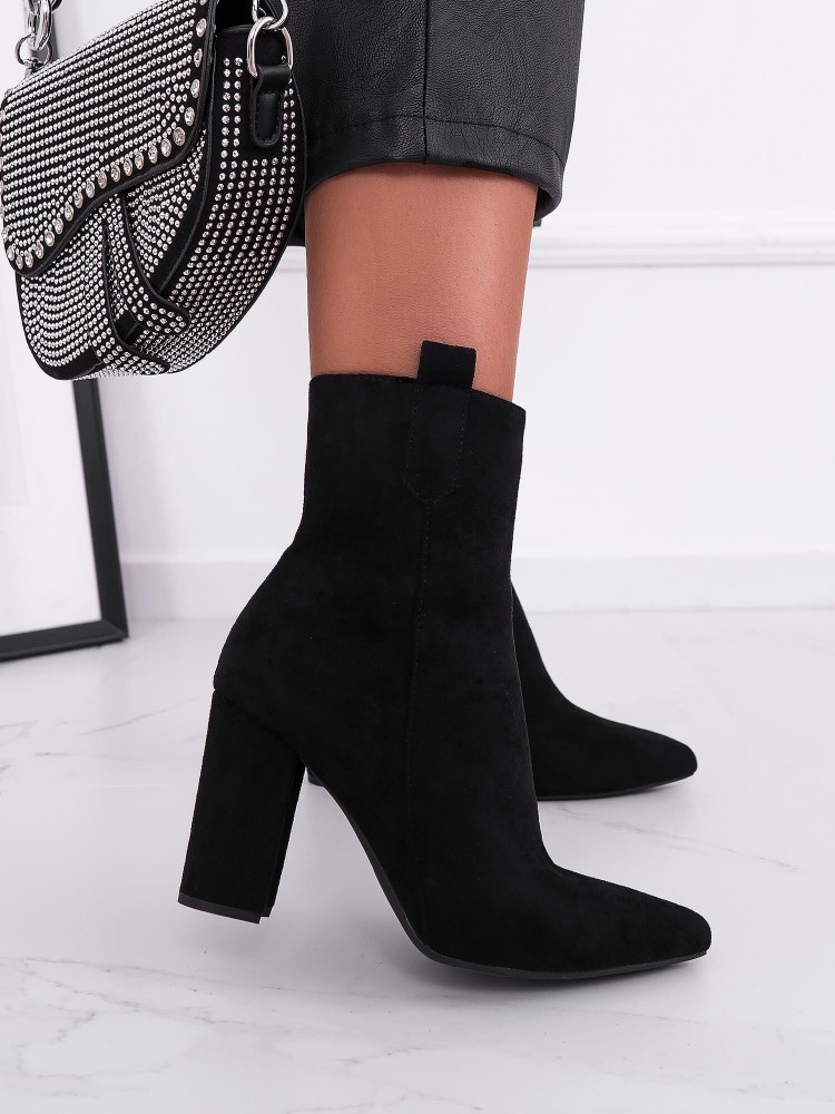 AARON SUEDE BLACK ANKLEBOOTS