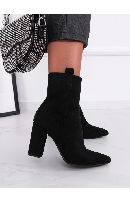 AARON SUEDE BLACK ANKLEBOOTS