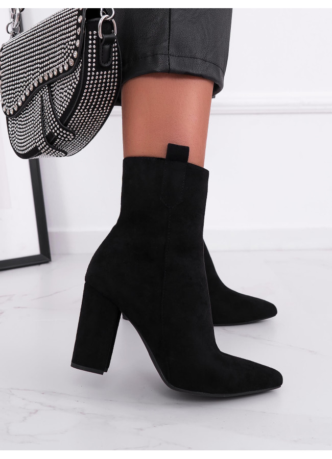 AARON SUEDE BLACK ANKLEBOOTS