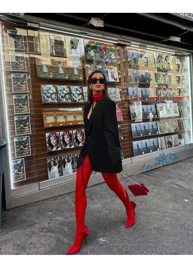 SHIRLEY RED TIGHTS