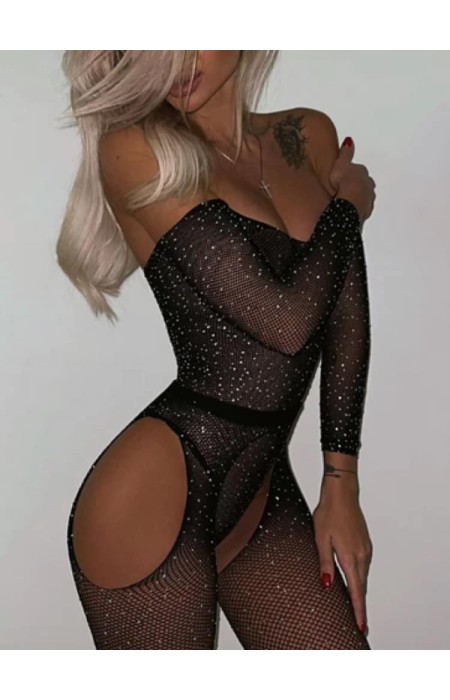 ΜΑΥΡΟ ΔΙΧΤΥΩΤΟ ΚΑΛΣΟΝ- PARTIZIA