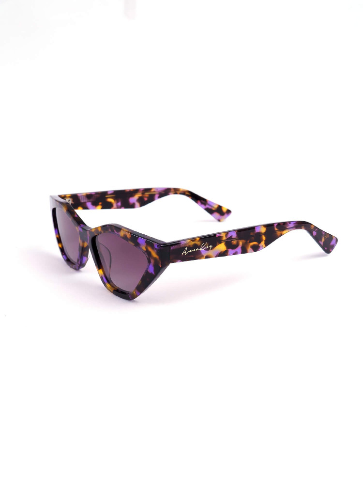 ANNAKEY POLY PURPLE LEOPARD SUNGLASSES