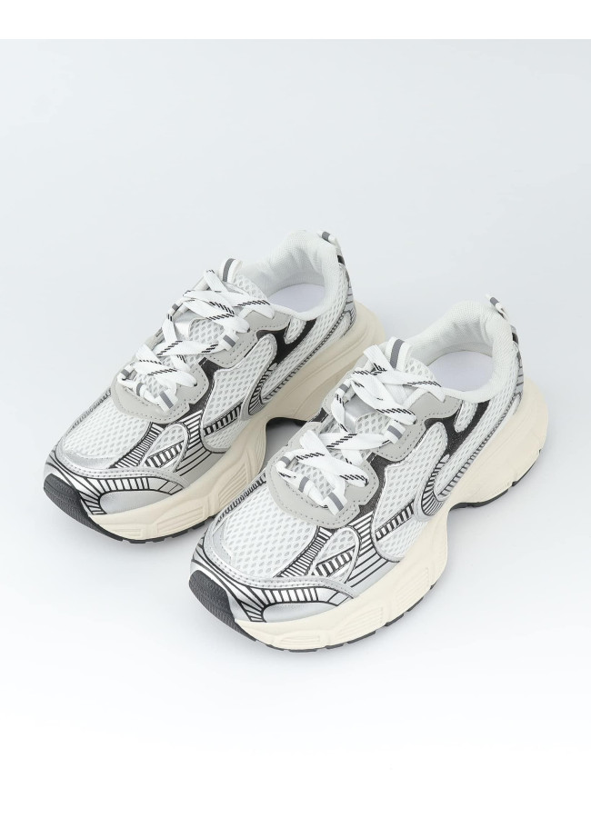WHITE SILVER SNEAKERS - TRAIL