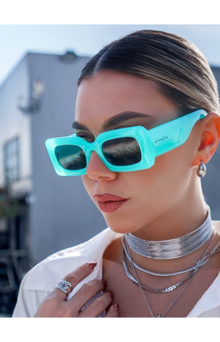ANNAKEY ECLIPSE TURQUOISE SUNGLASSES