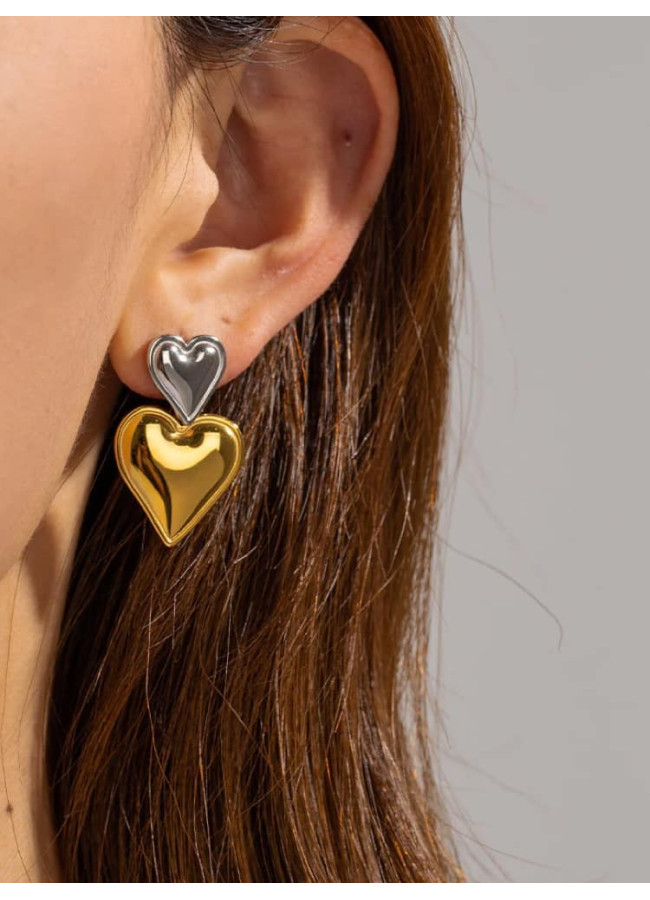 GOLD SILVER EARRINGS -CORASON