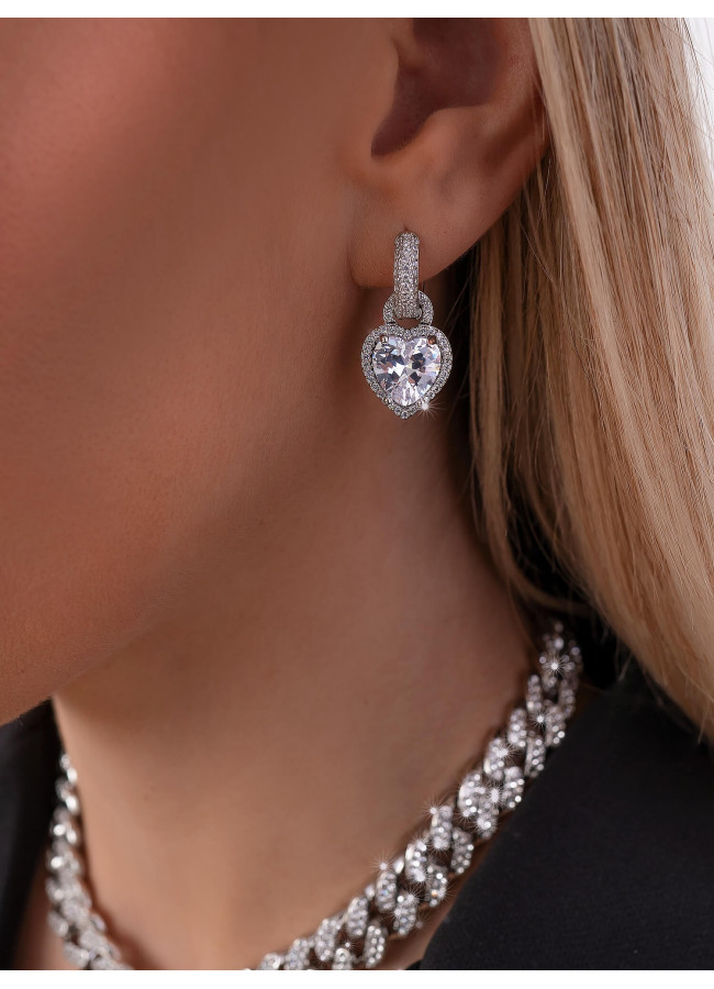 ENIA SILVER STRASS EARRINGS