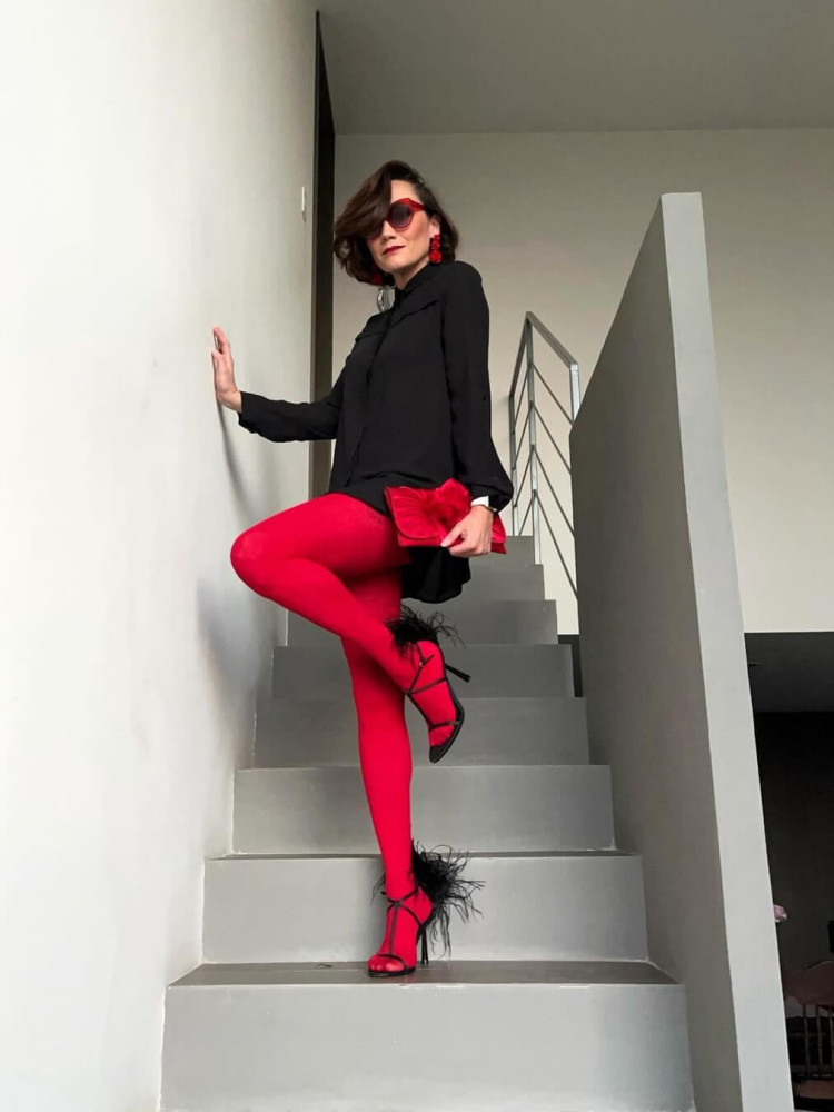 SHIRLEY RED TIGHTS