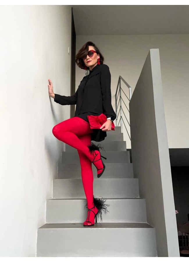 SHIRLEY RED TIGHTS