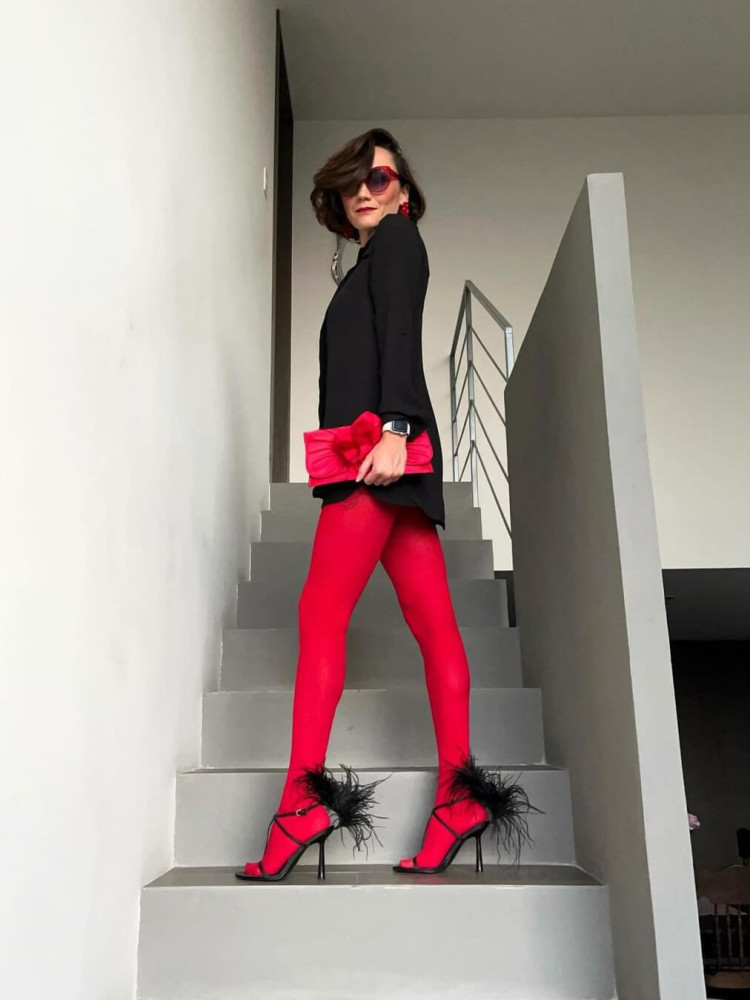 SHIRLEY RED TIGHTS