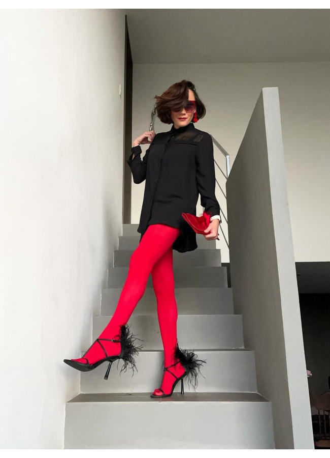 SHIRLEY RED TIGHTS