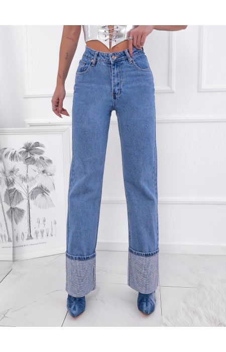 JEANS WITH STRASSY REVERS - BRILA