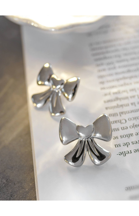 BOWS SILVER EARRINGS