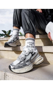 ΛΕΥΚΑ ΜΕ ΑΣΗΜΙ SNEAKERS - TRAIL