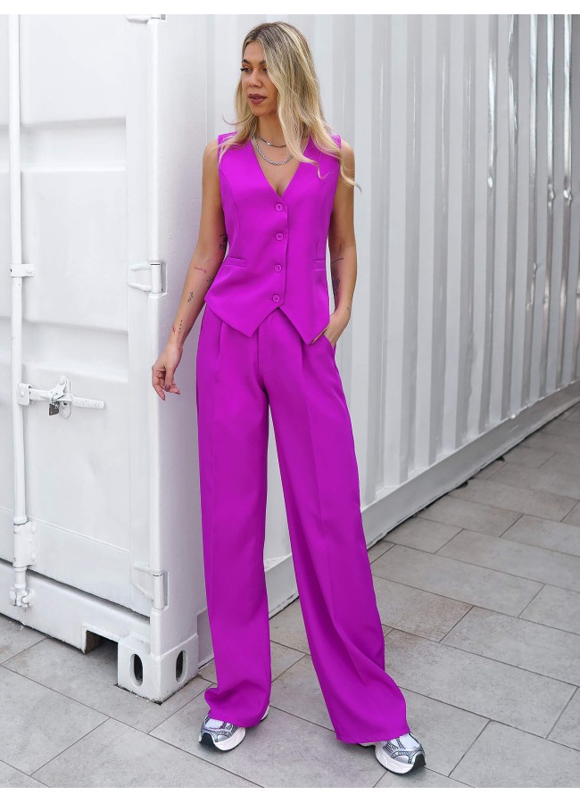 SET MAGENTA TROUSERS WITH...