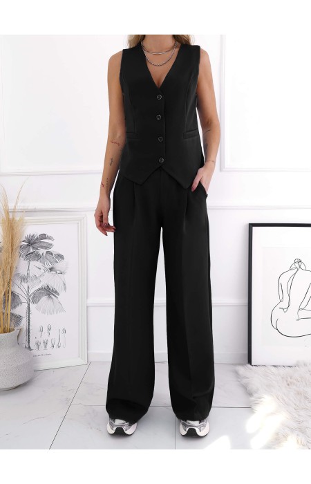 SET BLACK TROUSERS WITH VEST- CHARLIE