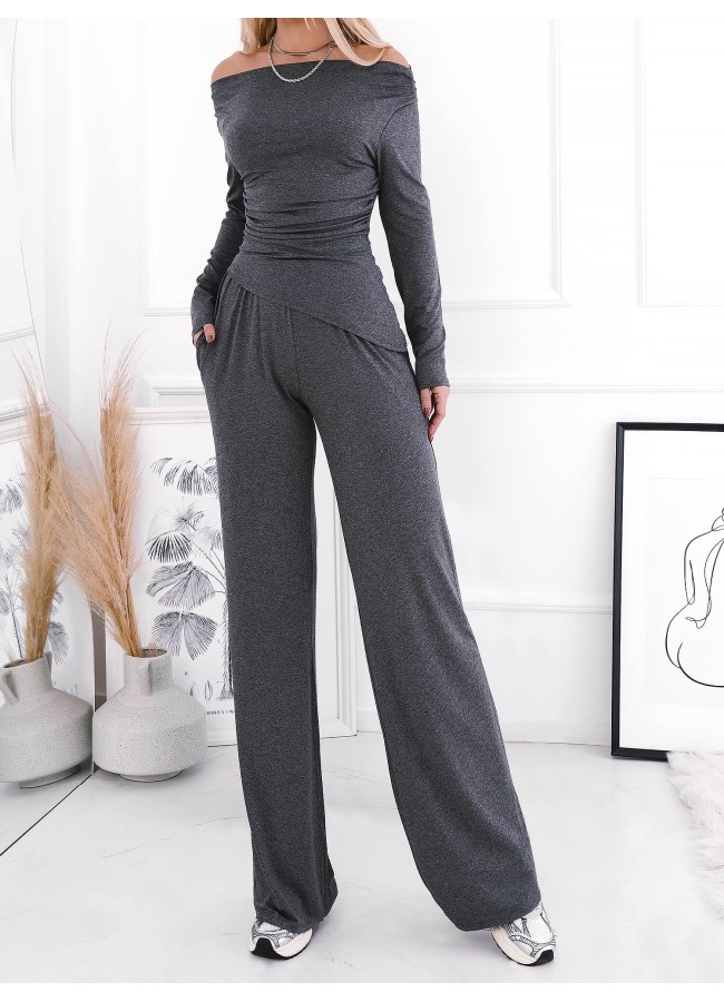 GREY SET BLOUSE WITH PANTS...