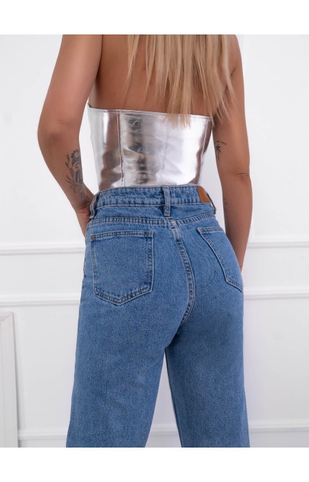 JEANS WITH STRASSY REVERS - BRILA