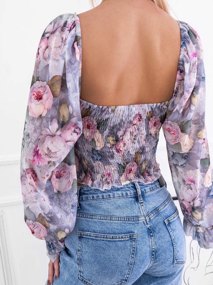 WHITE FLORAL TOP - JOSELYN