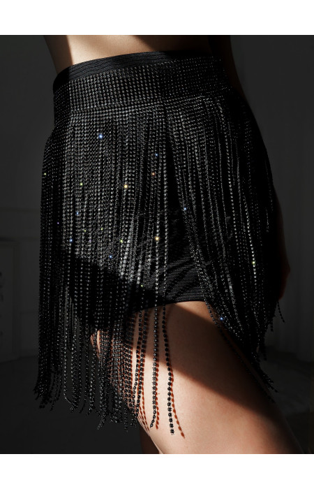 BLACK STRASS BELT - MIKALA