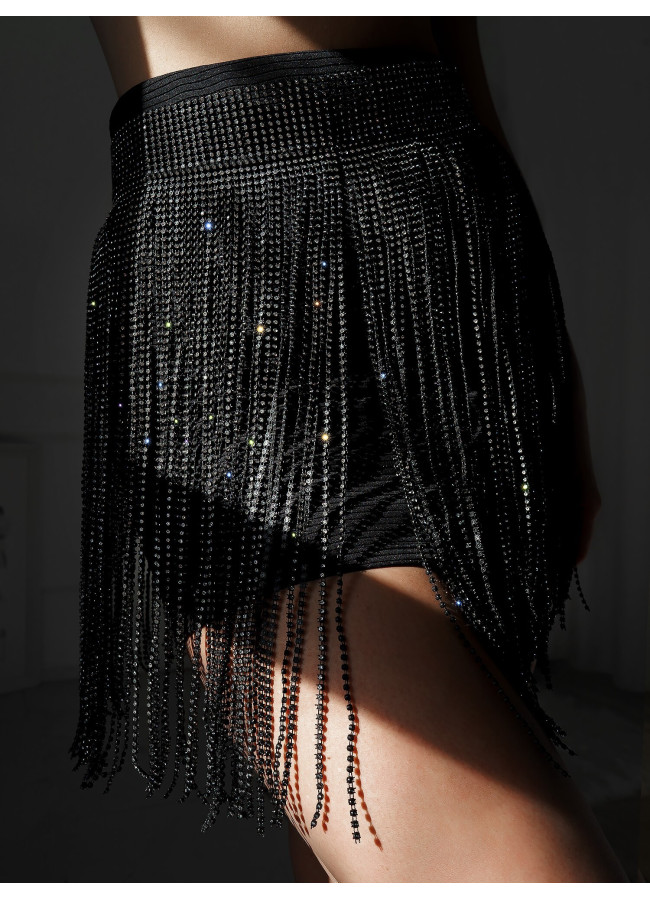 BLACK STRASS BELT - MIKALA