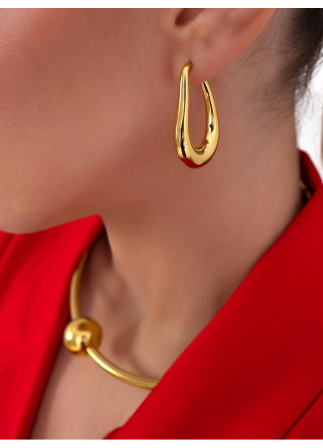 MINI GOLD HOOP EARRINGS - HARALD