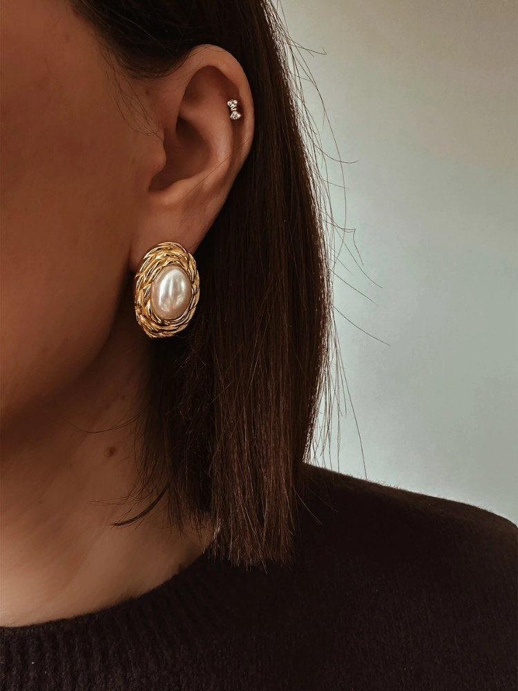 EARRINGS WITH PEARL - GOPEARL