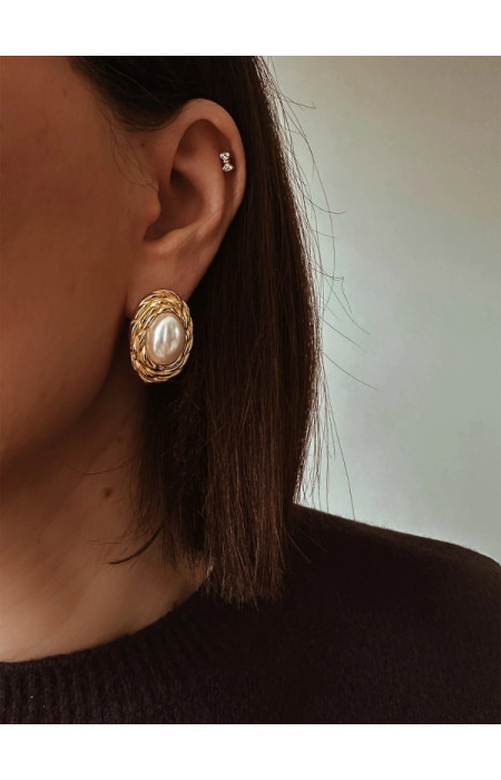 EARRINGS WITH PEARL - GOPEARL