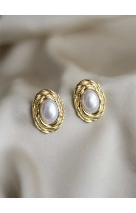 EARRINGS WITH PEARL - GOPEARL
