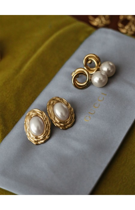 GOLD EARRINGS WITH PEARL - GOPEARL