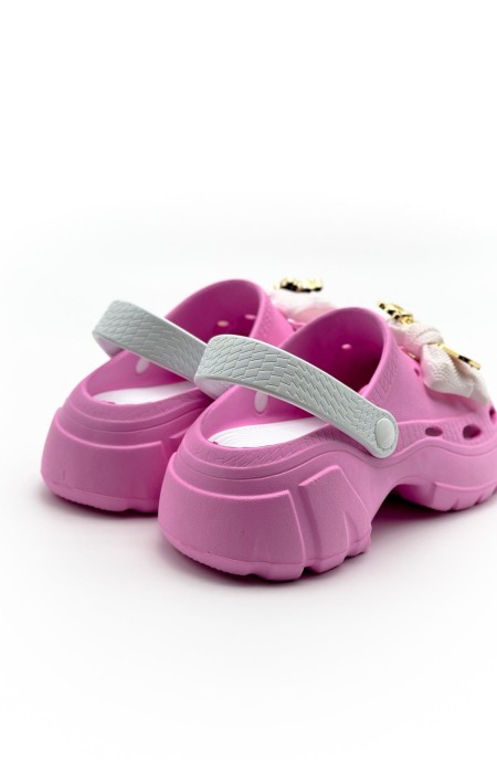 PINK CLOGS - BOW