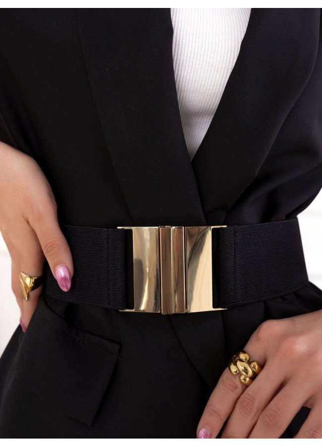 BLACK WITH GOLD BELT - HARVI