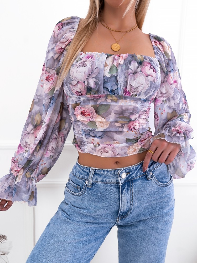WHITE FLORAL TOP - JOSELYN