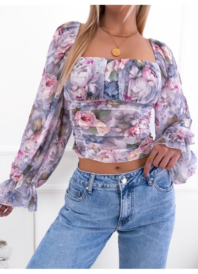WHITE FLORAL TOP - JOSELYN