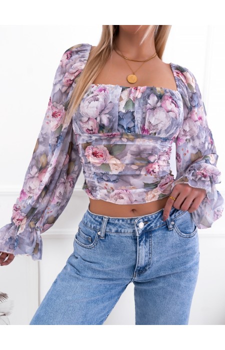 WHITE FLORAL TOP - JOSELYN